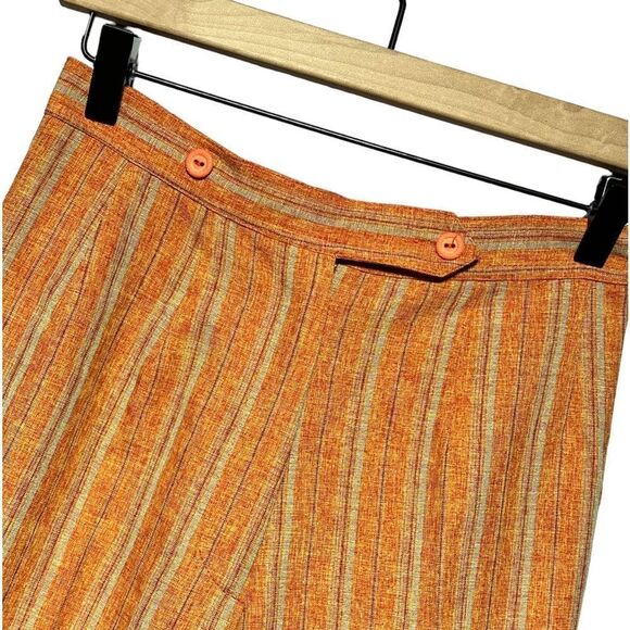 Vintage Orange Max Moda Striped Funky Trouser Waist 26” length 37” Inseam 24” - Picture 5 of 15